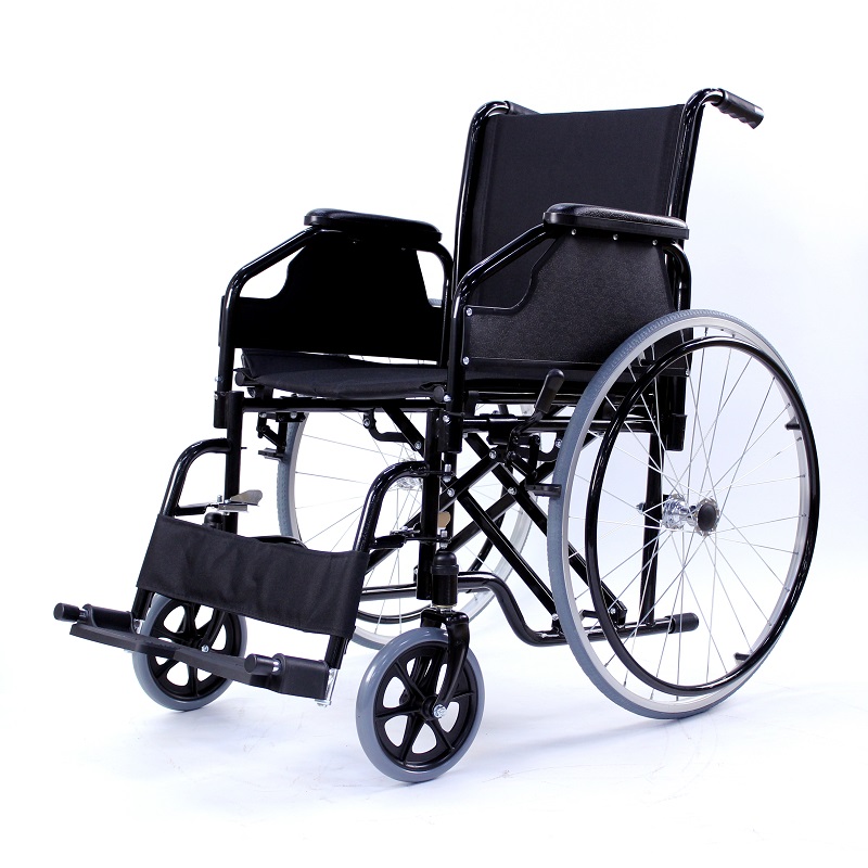 High Strength Folding Steel Manual Wheelchair