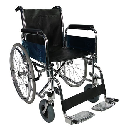 Hospital Portable Steel Manual Wheelchair