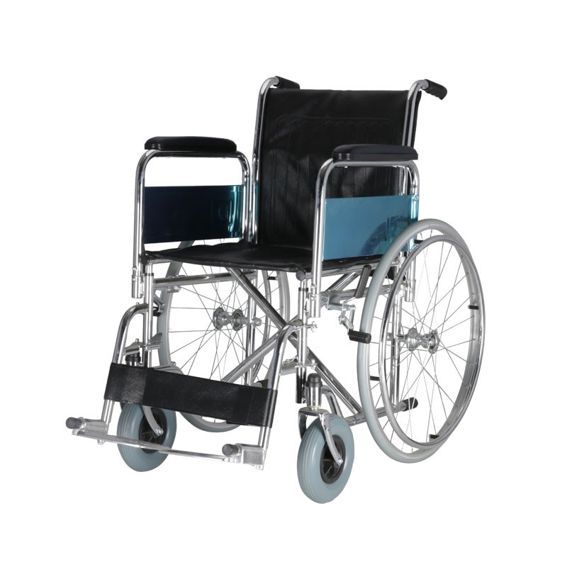 Hospital Portable Steel Manual Wheelchair