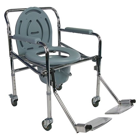 Comfort Toilet Height Commode Chair With Wheels