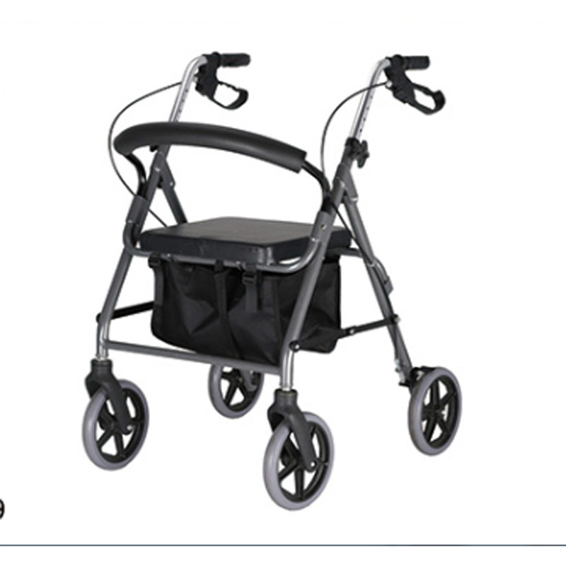 Deluxe aluminum 4 wheel walker with seat