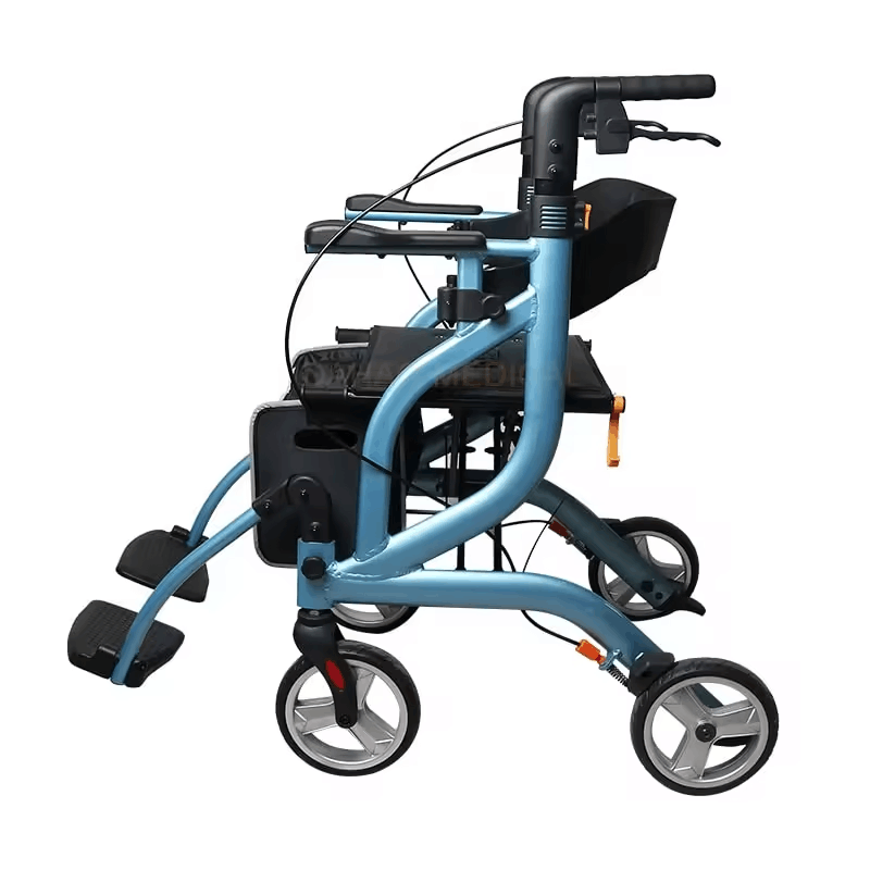 Deluxe Comfort Larger Wheels Aluminum Walker Rollator