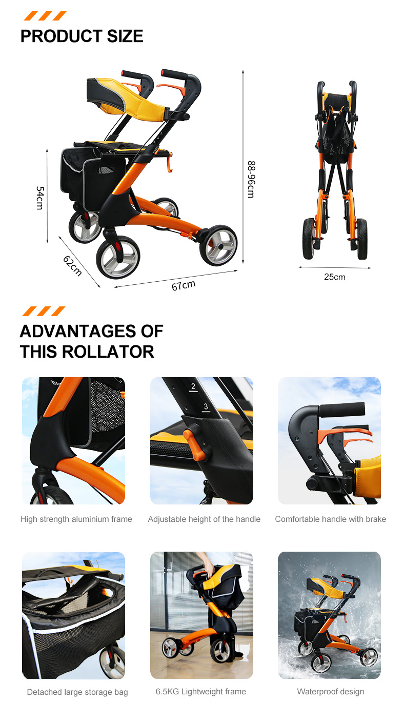 Light Weight Folding Walker Rollator