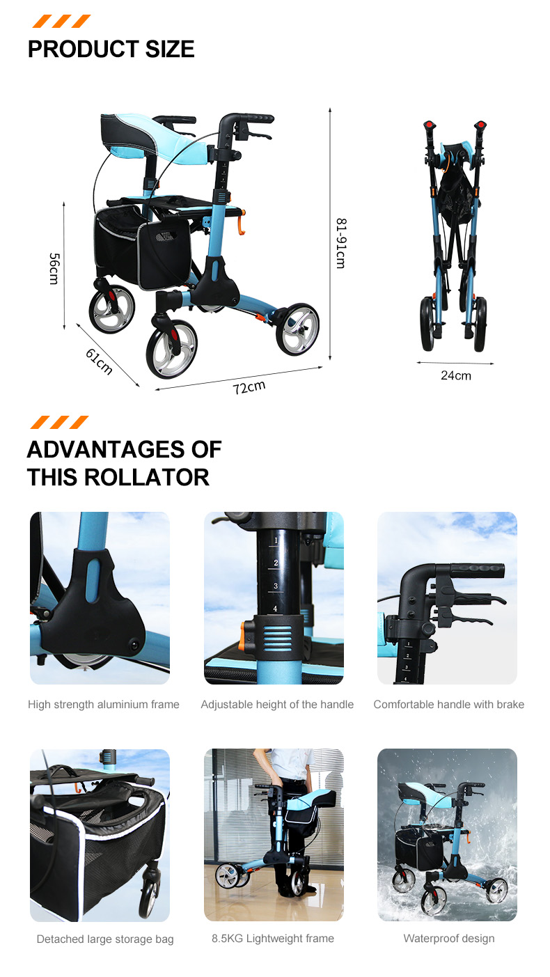 Ultra Lightweight Walker Rollator