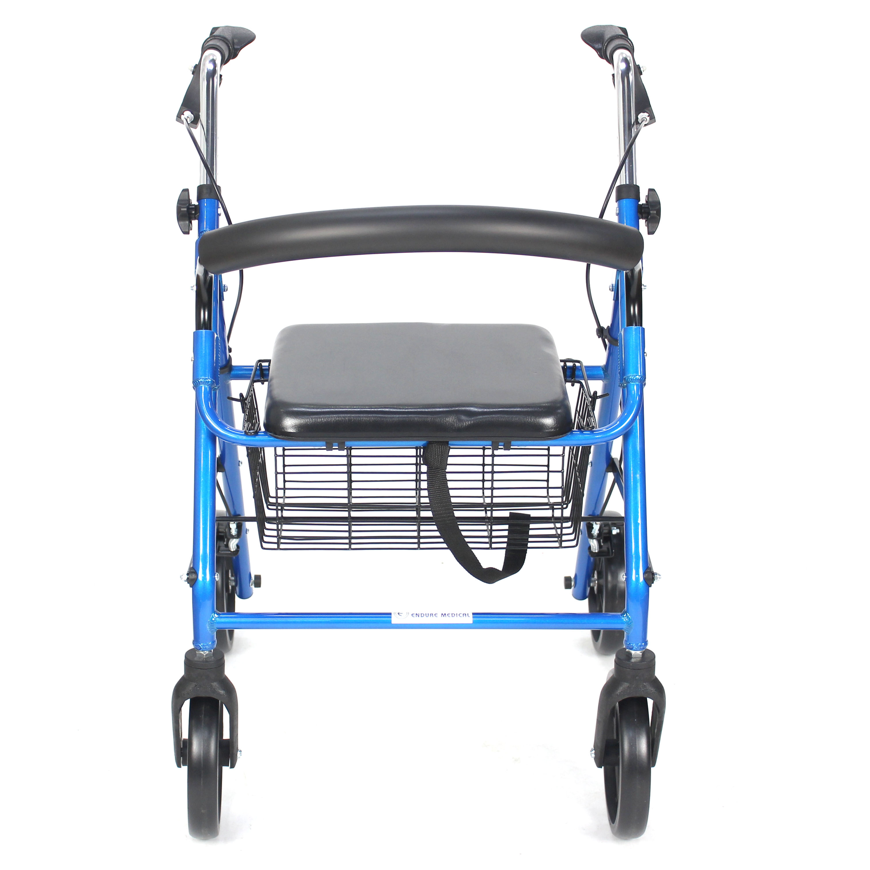 Deluxe aluminum 4 wheel walker with seat