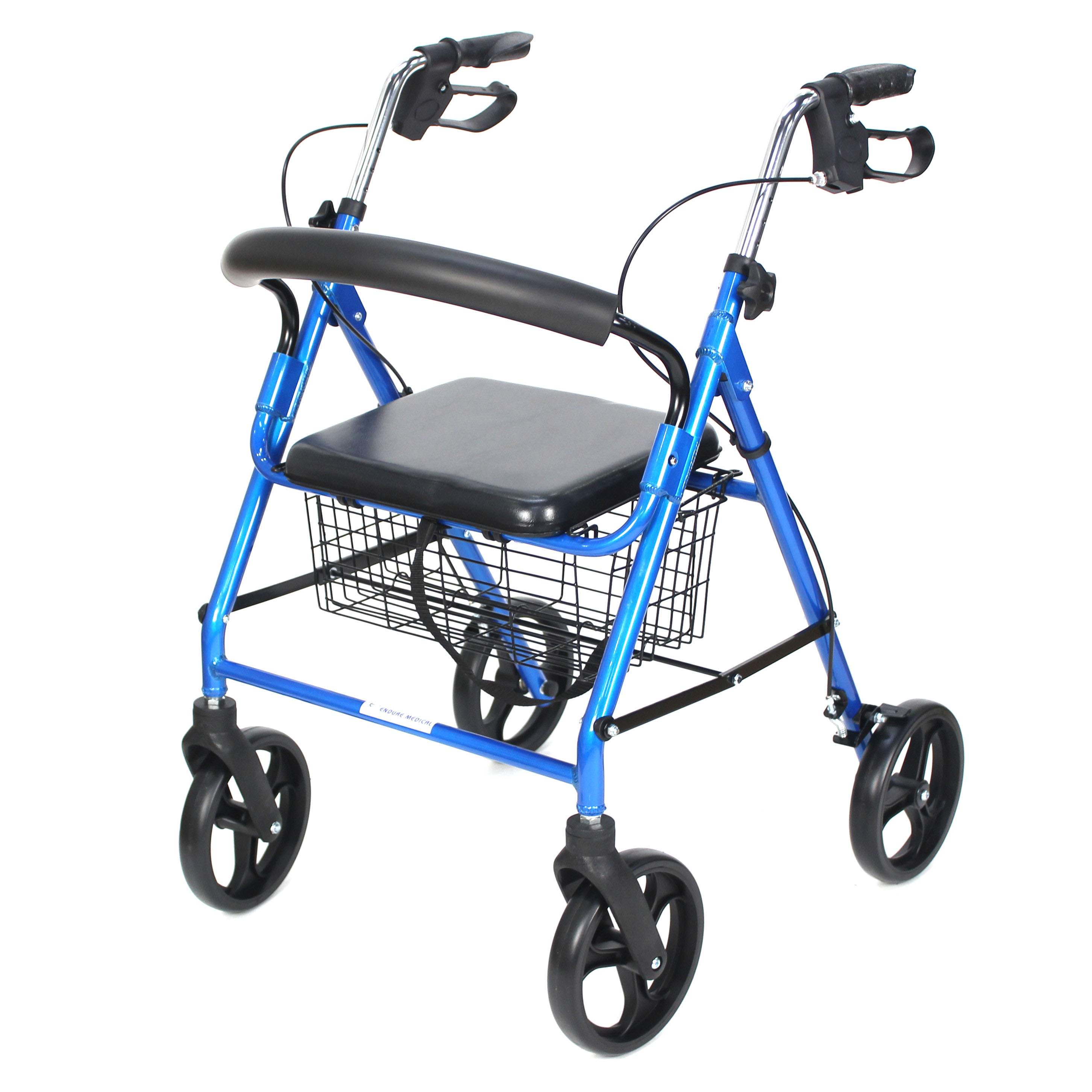 Deluxe aluminum 4 wheel walker with seat