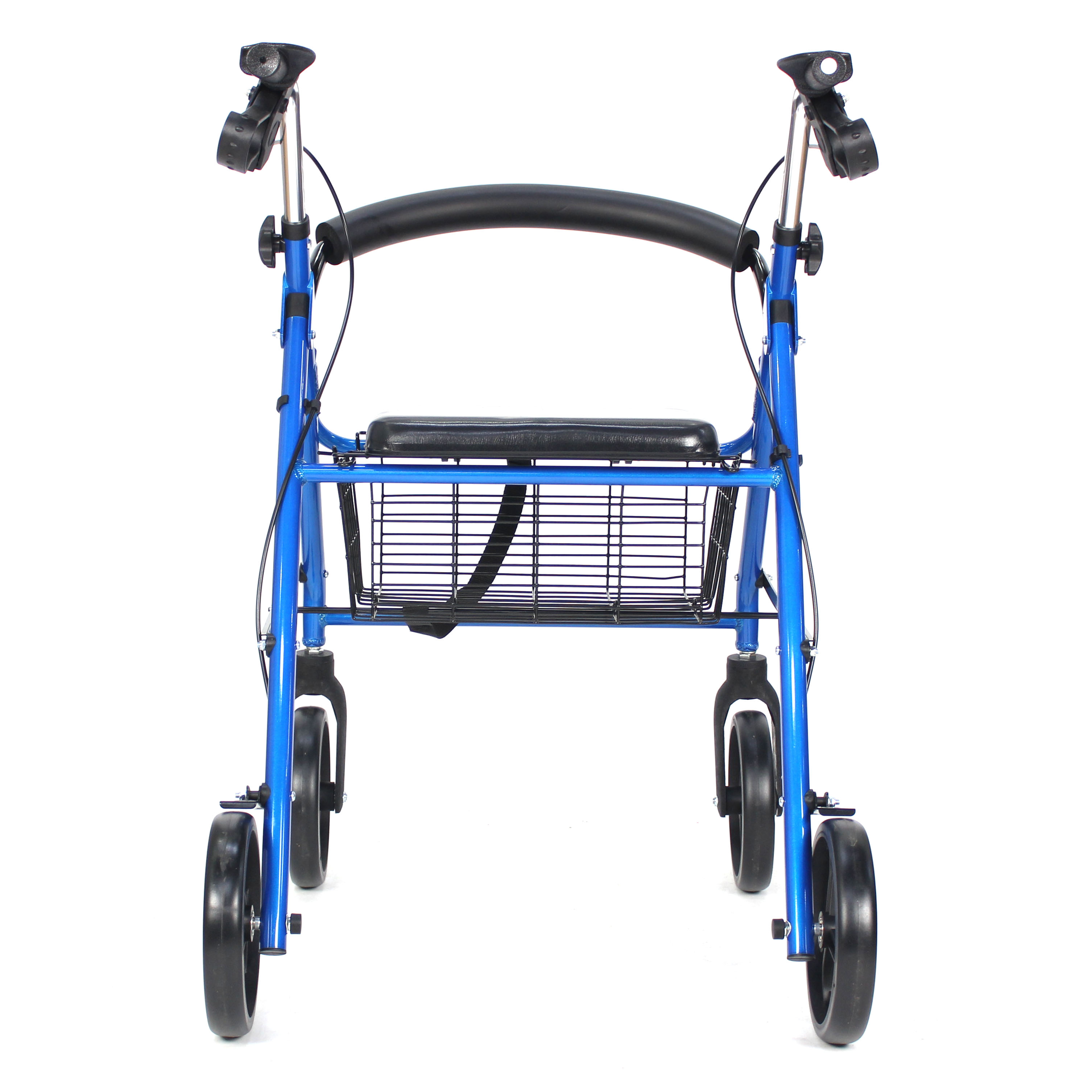 Deluxe aluminum 4 wheel walker with seat