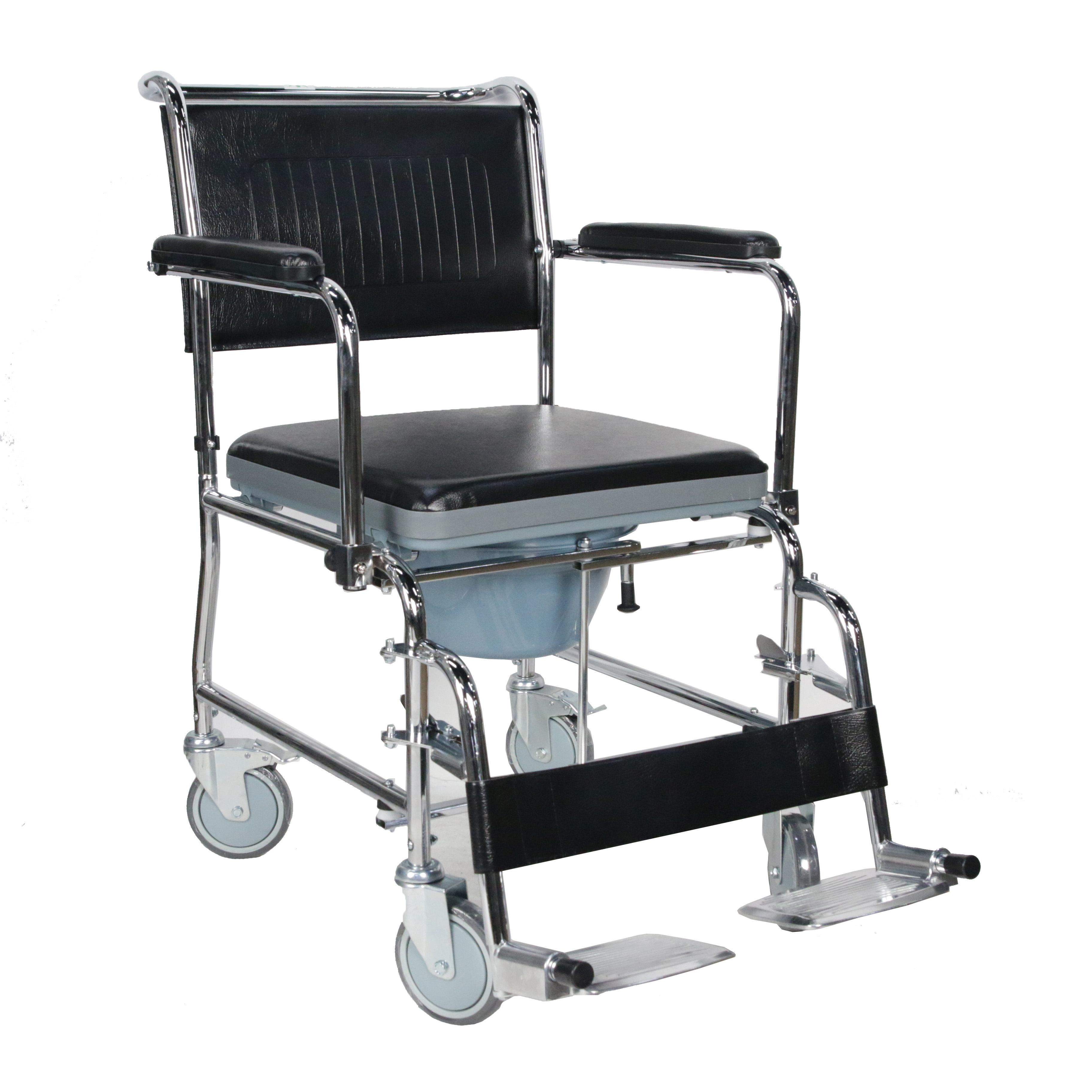 Hospital Drop Arm Toilet Chair For Patients