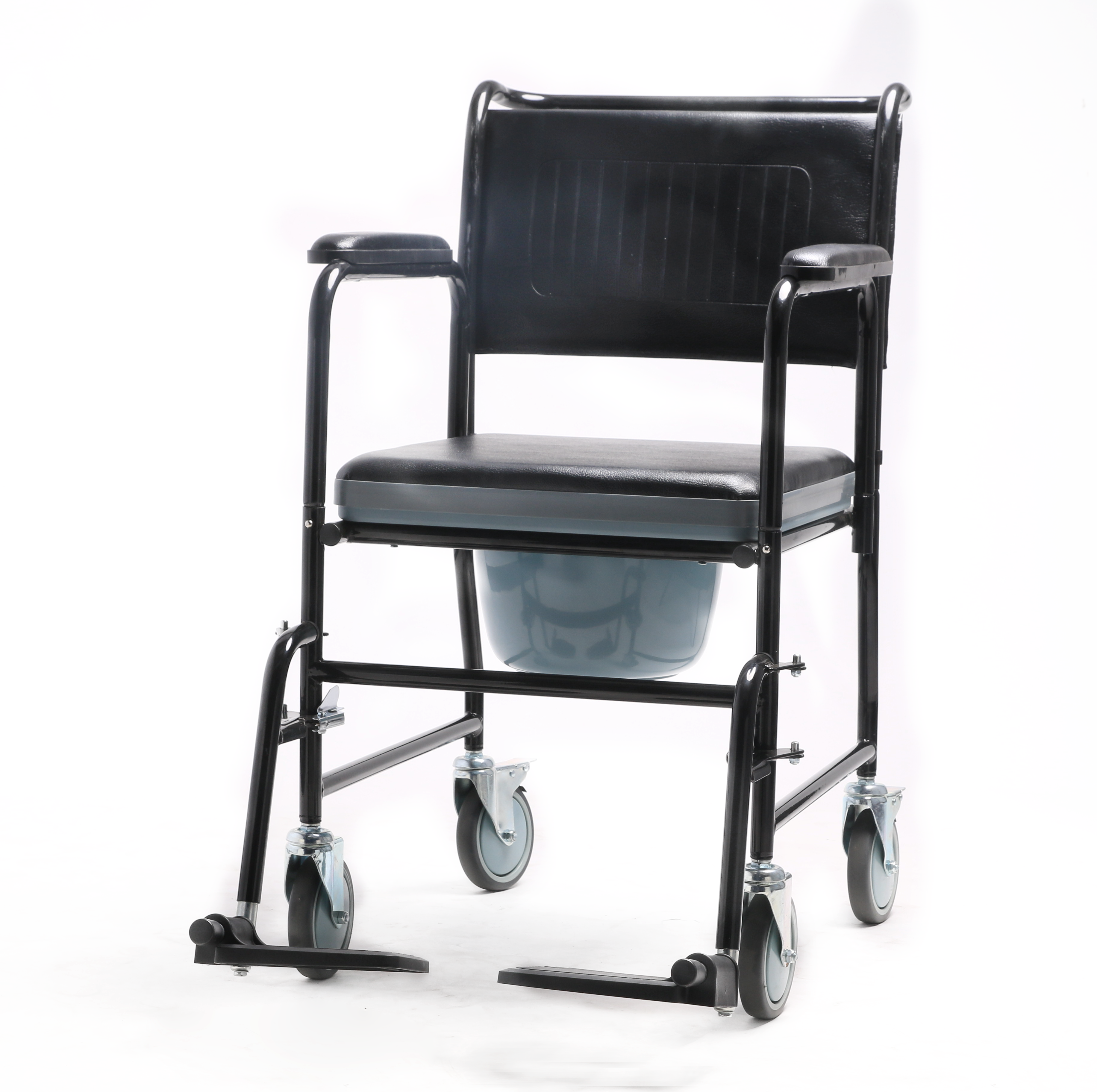 Medical Steel Economic Commode Wheelchair