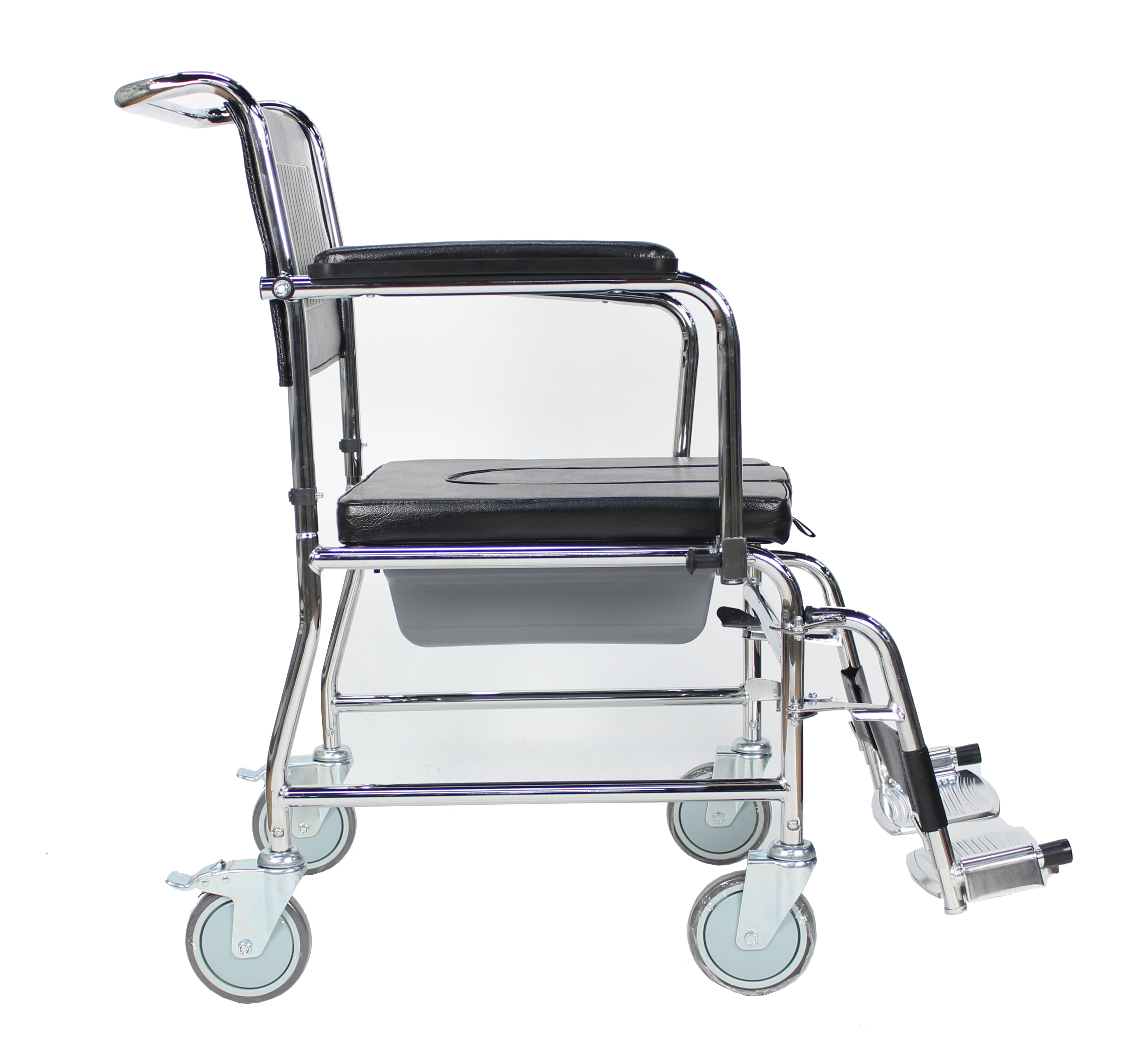 Medical Steel High Strength Commode Wheelchair