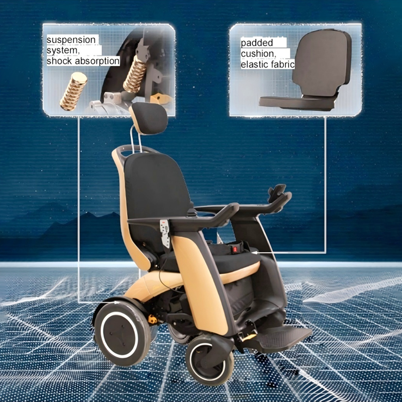 Luxury electric wheelchair with massage