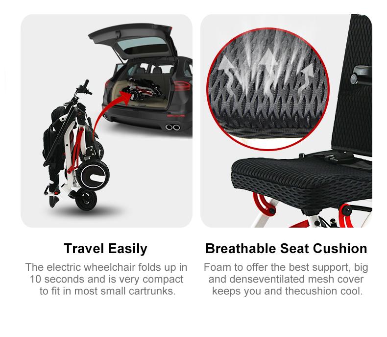 Travel electric wheelchair