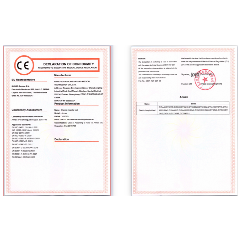DOC electric hospital bed