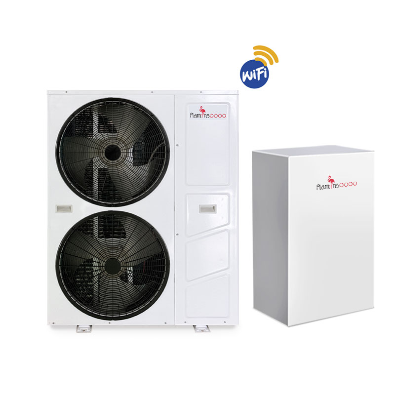 Inverter R410a luftkilde delt varmepumpe vannvarmer