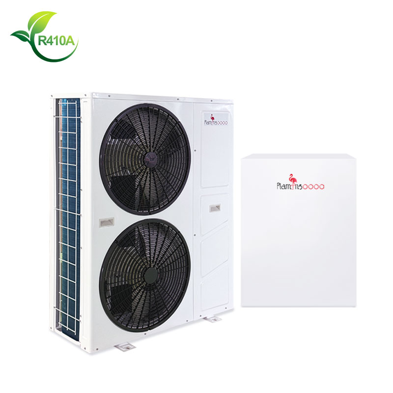 Inverter R410a luftkilde delt varmepumpe vannvarmer