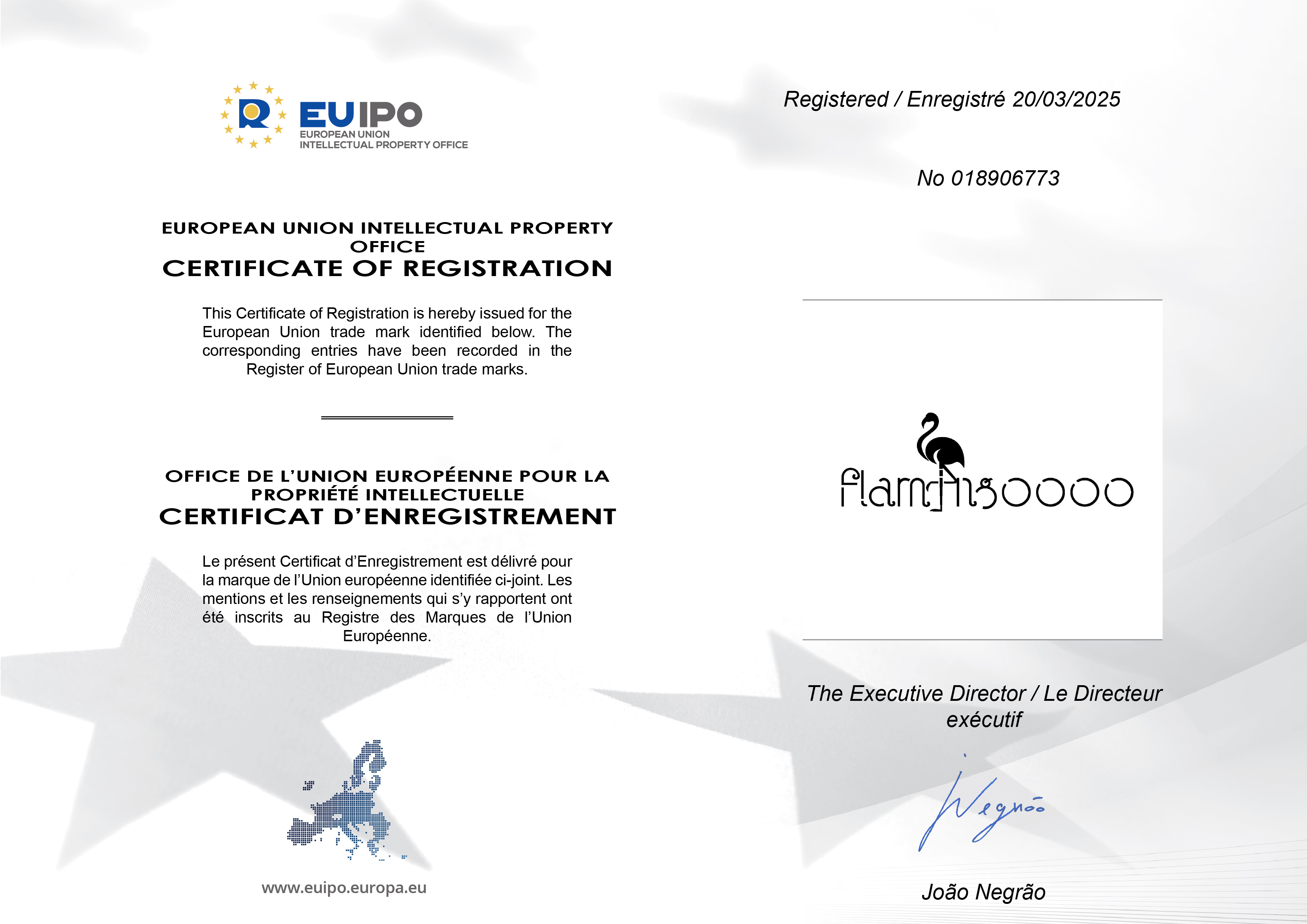 Flamigo New Energy Secures EU Trademark Registration Certificate, Accelerating Global Expansion