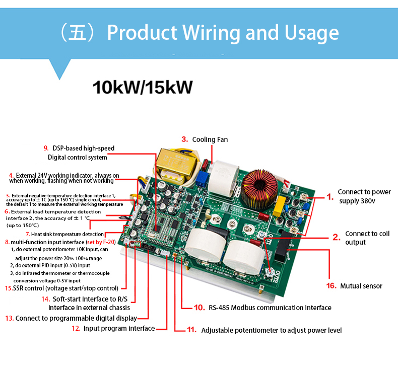 15kw electromagnetic heating control board