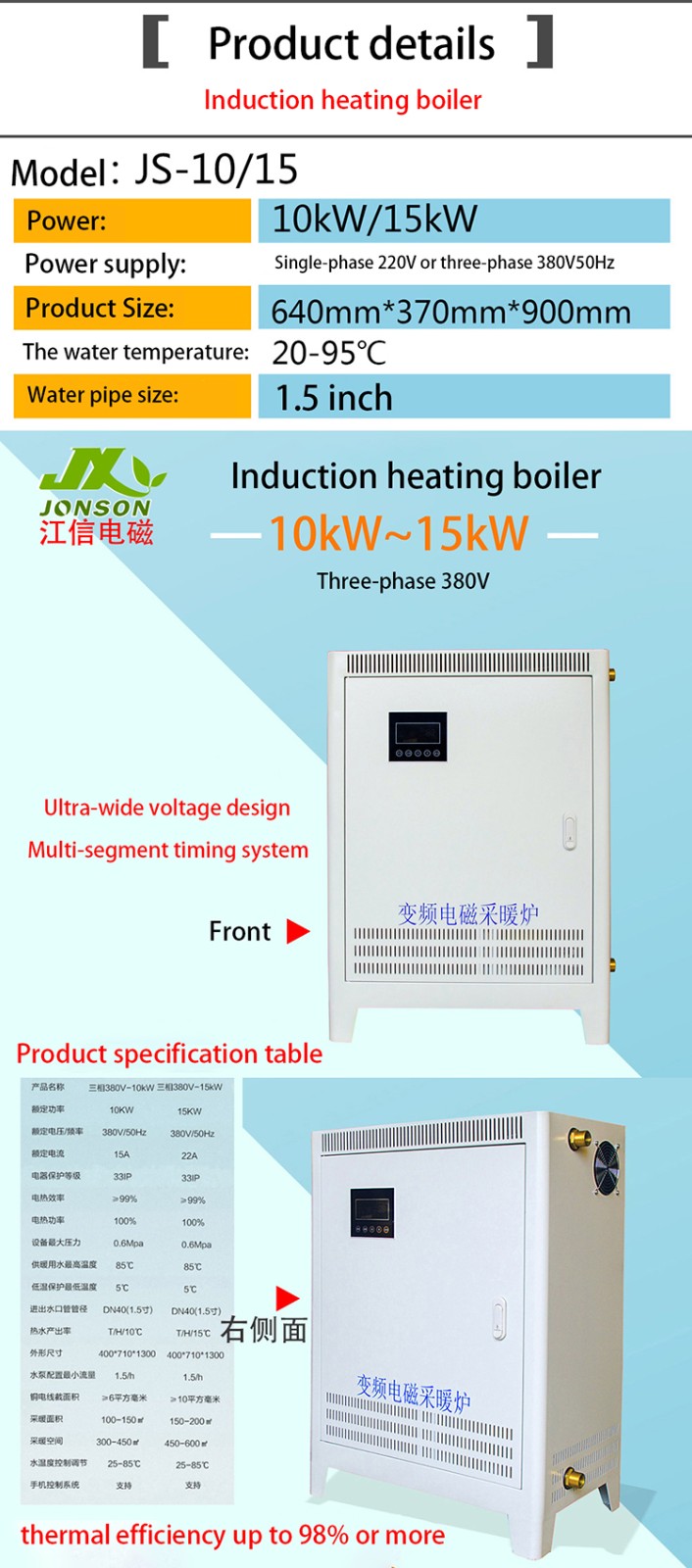 Induction Hot Water Boiler