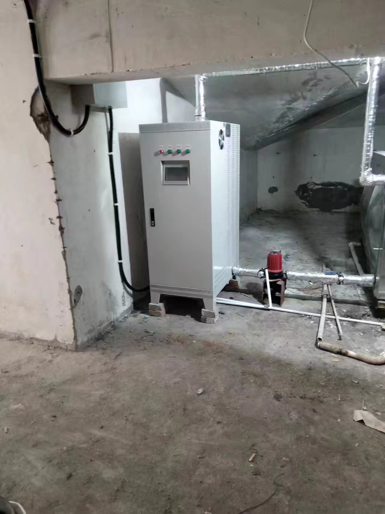 Induction room heating