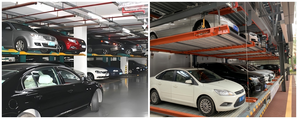 Self parking system mechanical garage