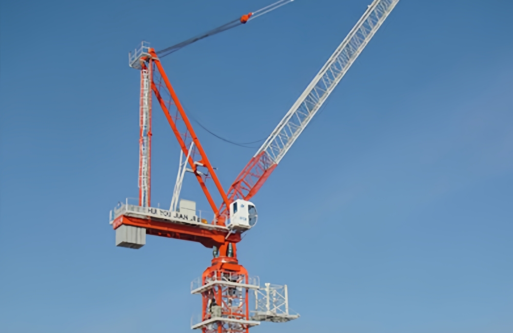 Lifting crane building tower