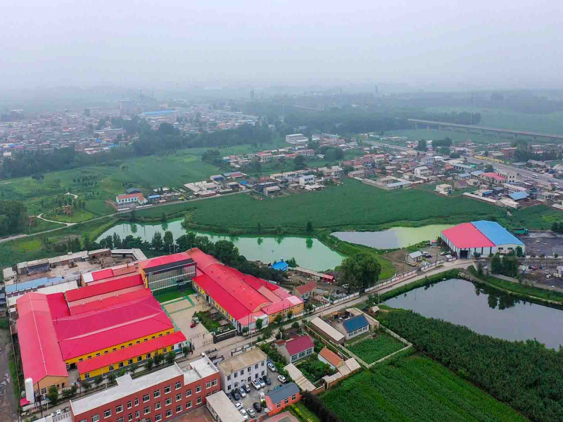 Bird's-eye view of the factory
