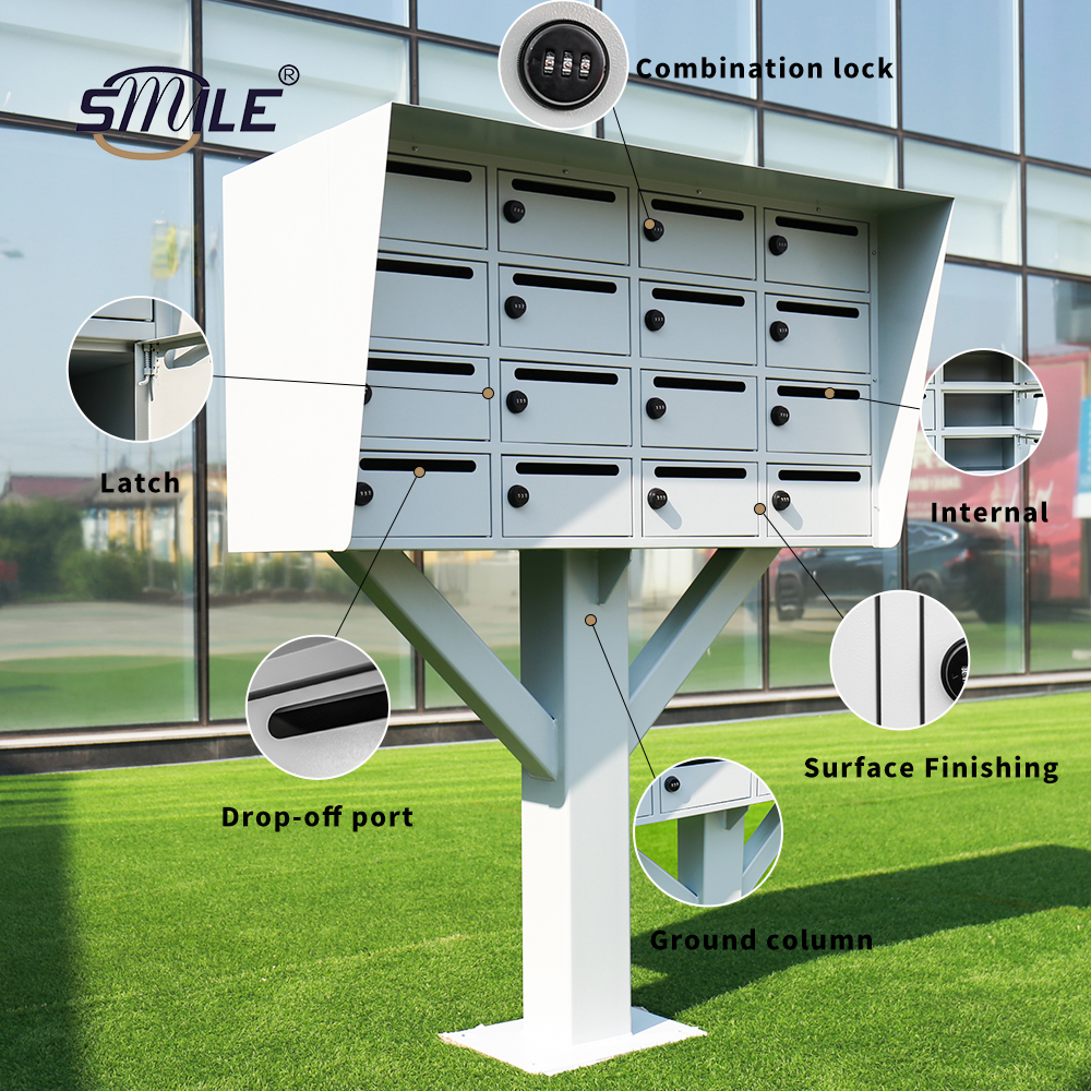 Postcombinatie Verticale appartementbrievenbussen