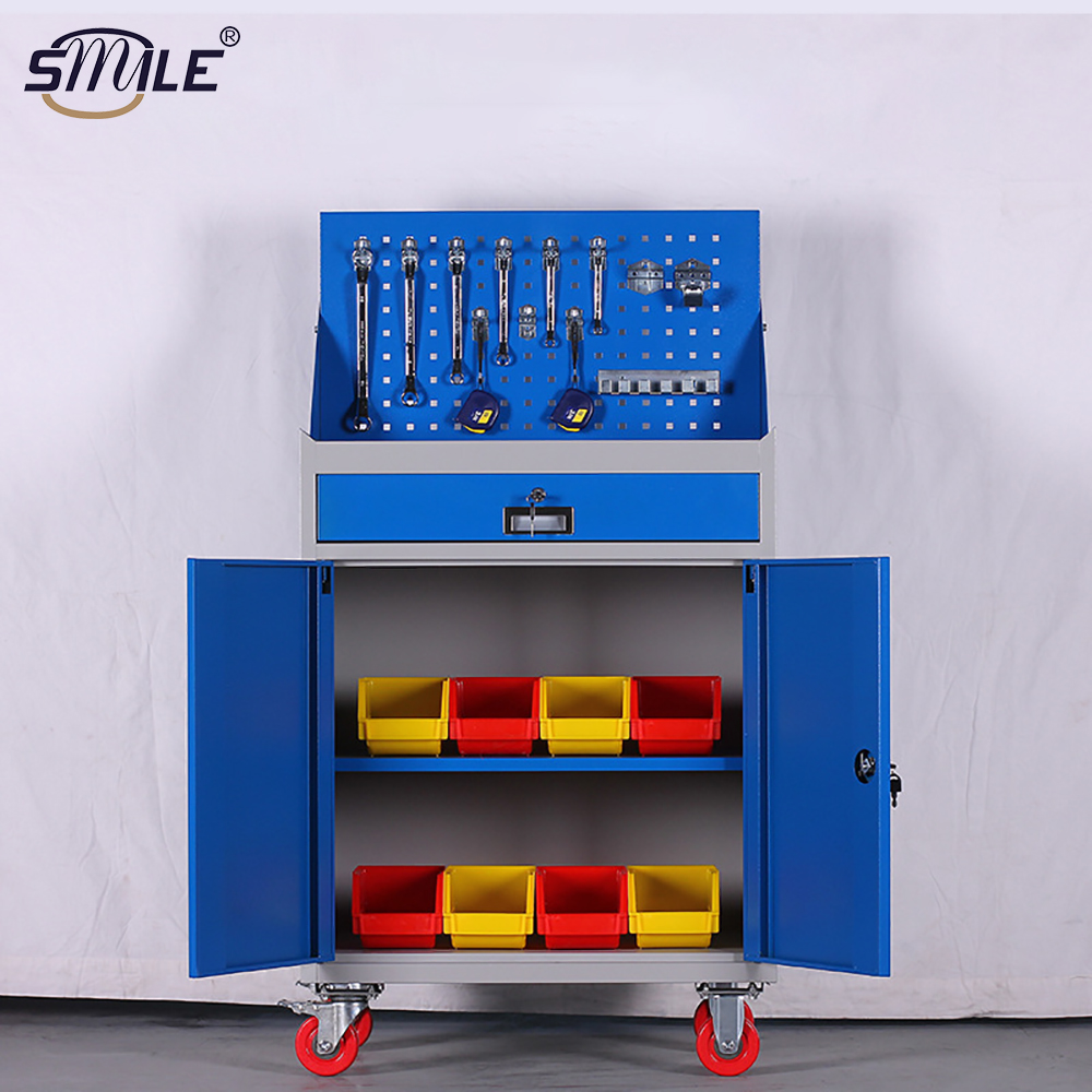 Drawer-Style Metal Tool Cart