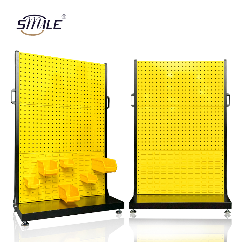 Mobile Single/Double-Sided Metal Tool Pegboard