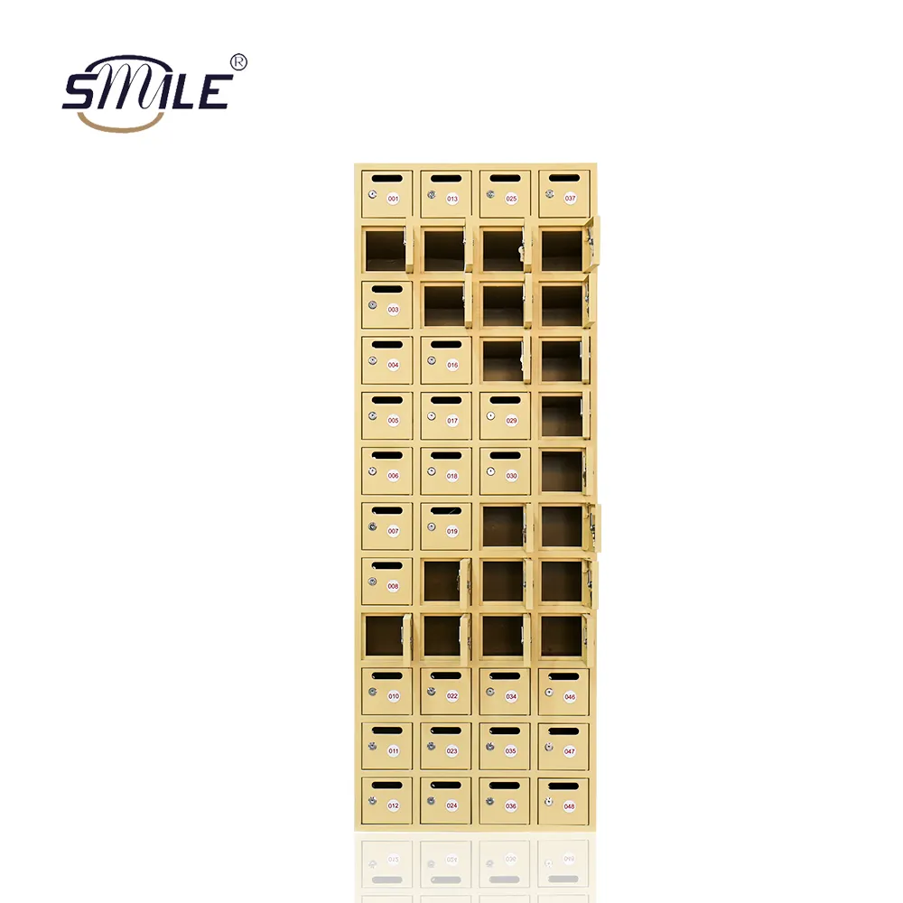 Custom Steel Yellow 48 Door Apartment Mailbox Commercial Mailboxes Cluster Mailboxes