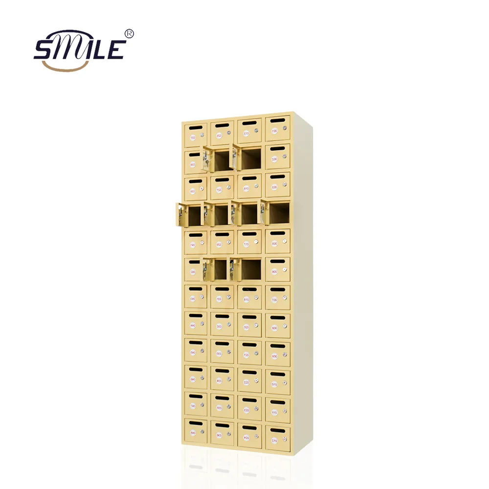 Custom Steel Yellow 48 Door Apartment Mailbox Commercial Mailboxes Cluster Mailboxes