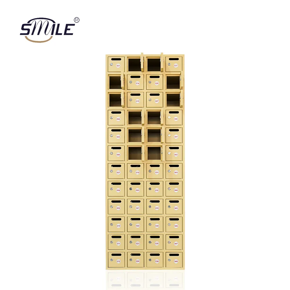 Custom Steel Yellow 48 Door Apartment Mailbox Commercial Mailboxes Cluster Mailboxes