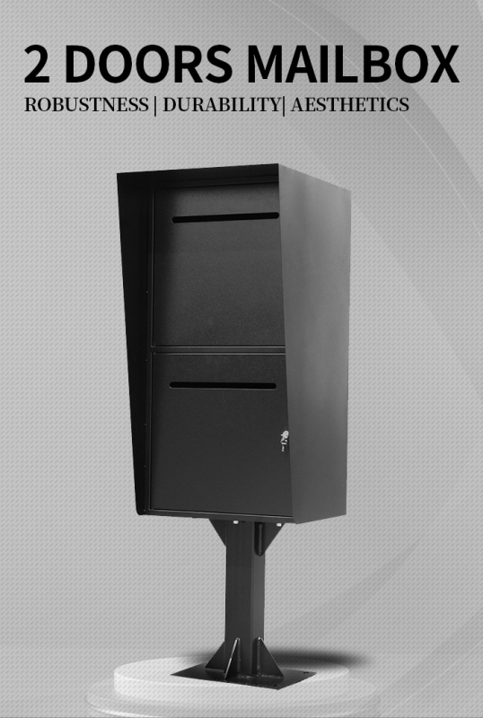 Black Outdoor Mailbox