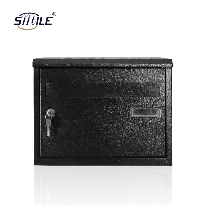 Black Outdoor Metal Mailbox