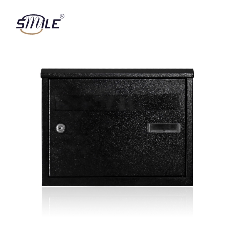Black Outdoor Metal Mailbox