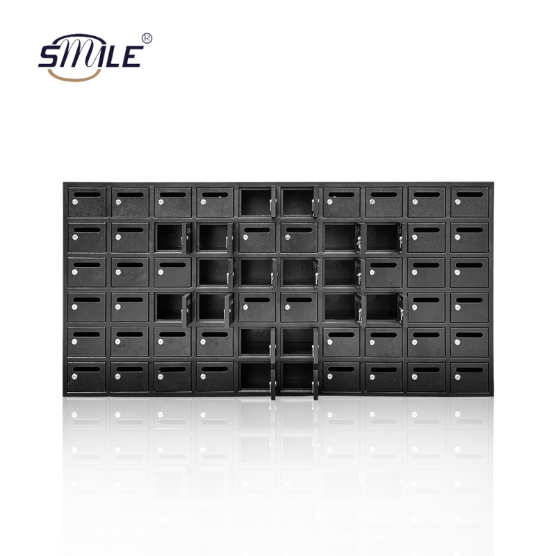 60 door outdoor business metal mailbox