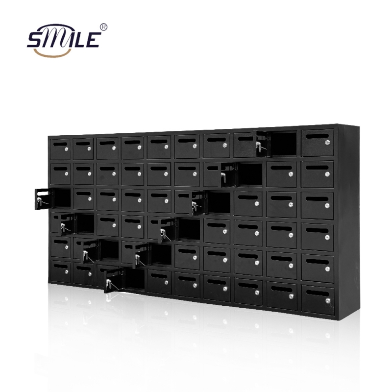 60 door outdoor business metal mailbox