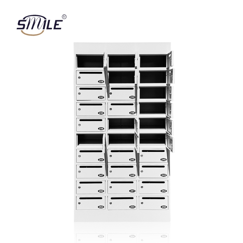 30-Door White Business Metal Mailbox