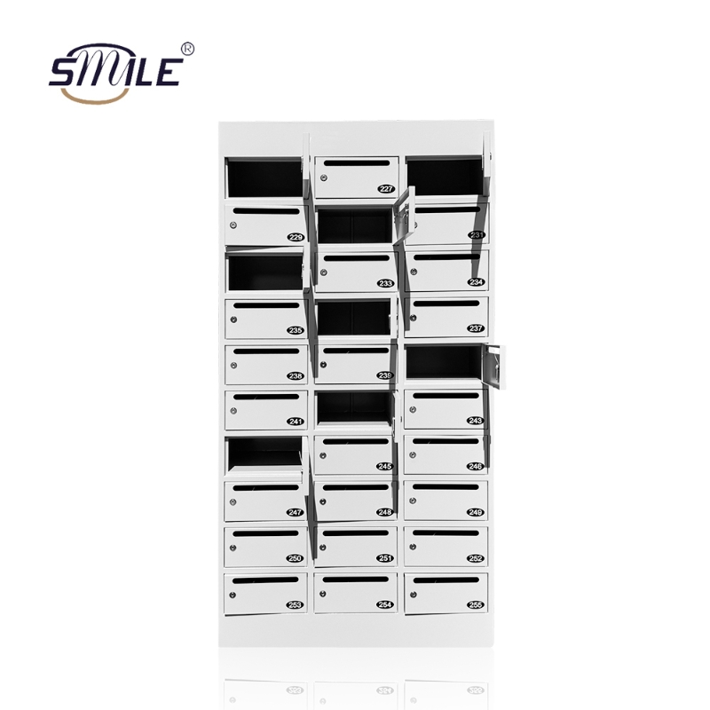 30-Door White Business Metal Mailbox