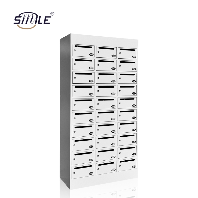 30-Door White Business Metal Mailbox