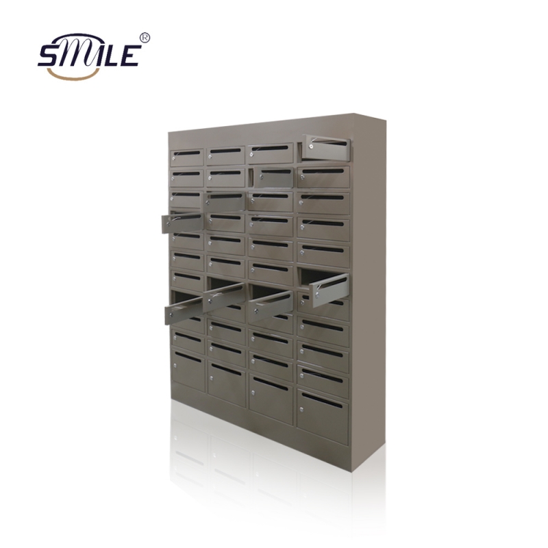 Brun utendørs klyngepostkasse for bedrifter Brun utendørs klyngepostkasse for bedrifter