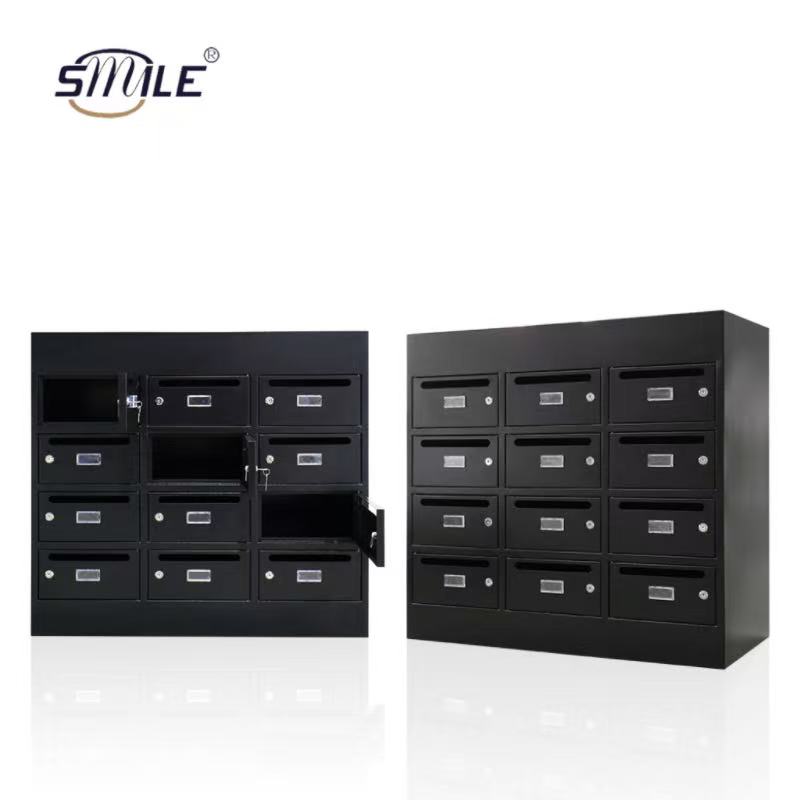 Buzón metálico de pared para exteriores estilo apartamento Buzón metálico de pared para exteriores estilo apartamento