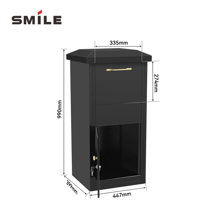 Freestanding Outdoor Waterproof Steel Mailbox