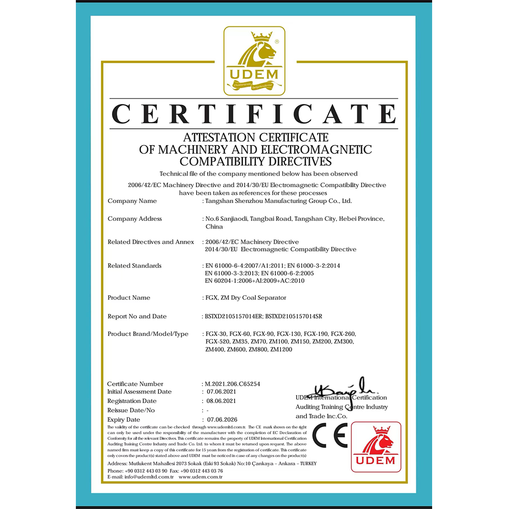 CE Certificate for Europe