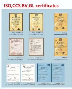 Certificate of CCS,BV, GL and ABS