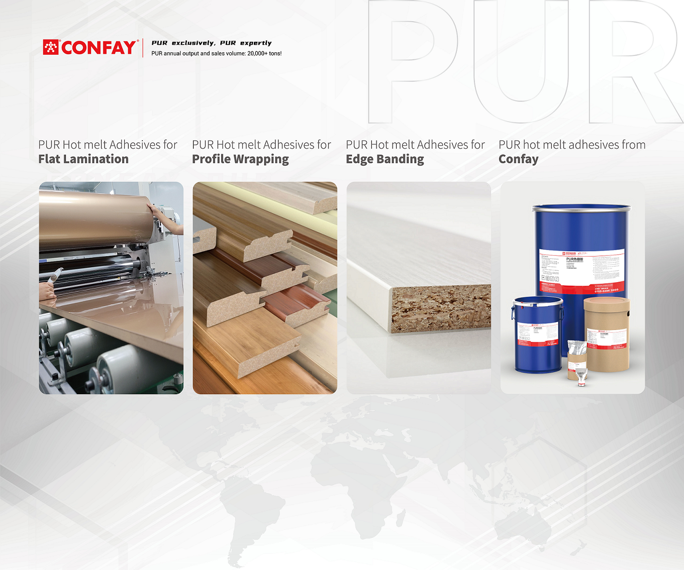 Flat lamination glue