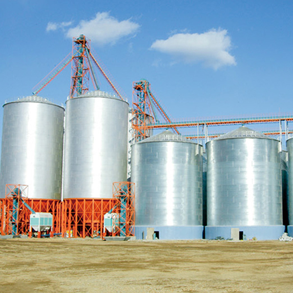 Corrugated plate assembled steel silo