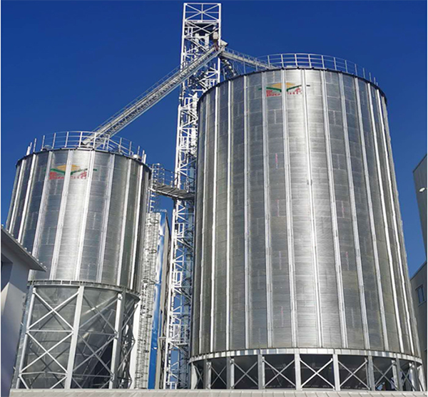 Galvanized steel silo