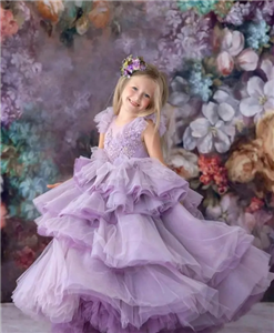 White Princess Dress For Children Girls 5-10