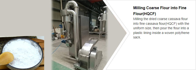 small scale cassava flour processing machine